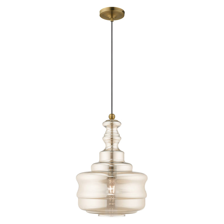 ##Antique Hardware## 1 Light Antique Brass Single Pendant