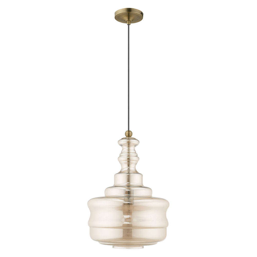 ##Antique Hardware## 1 Light Antique Brass Single Pendant
