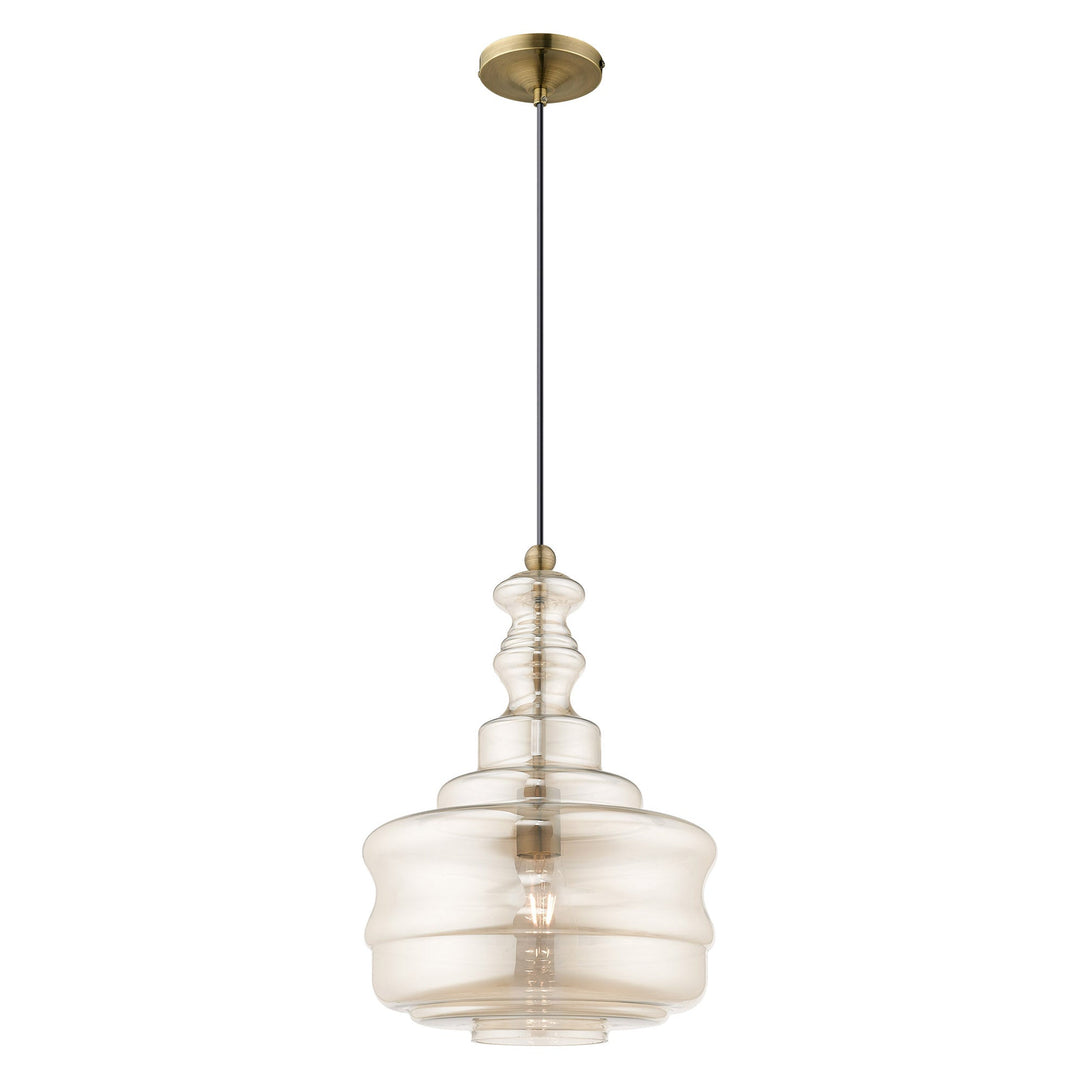 ##Antique Hardware## 1 Light Antique Brass Single Pendant