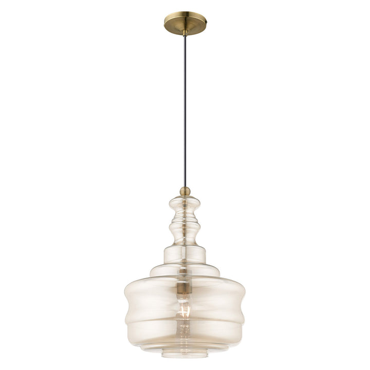 ##Antique Hardware## 1 Light Antique Brass Single Pendant