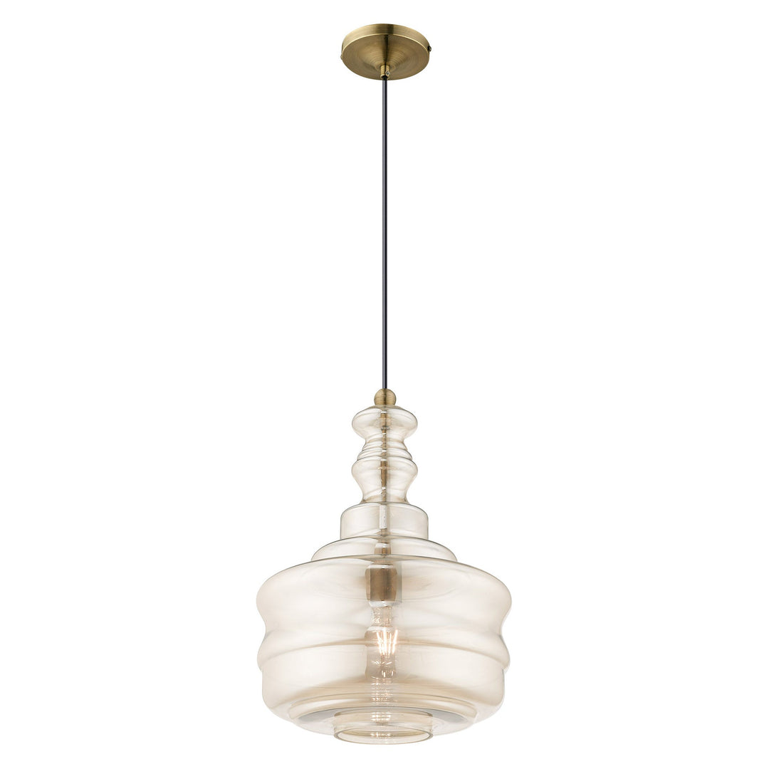 ##Antique Hardware## 1 Light Antique Brass Single Pendant