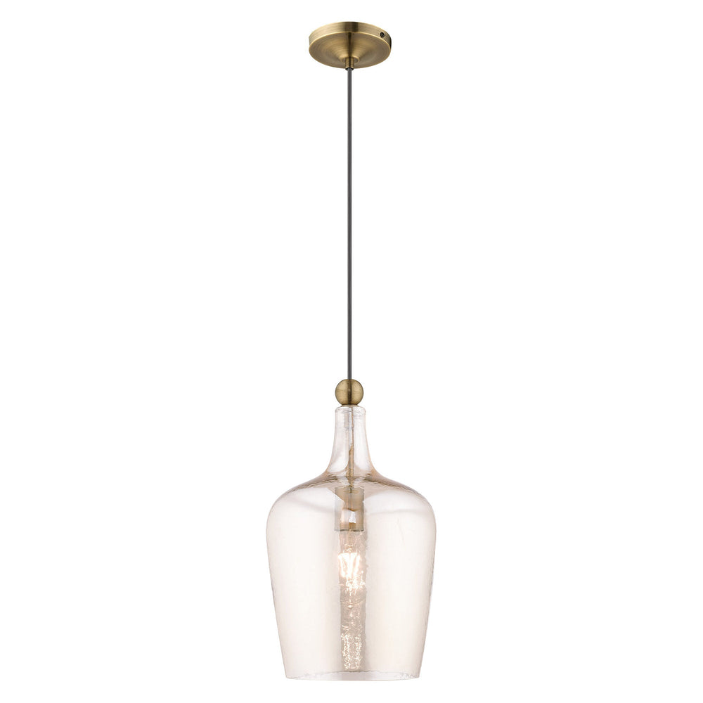 ##Antique Hardware## 1 Light Antique Brass Single Pendant