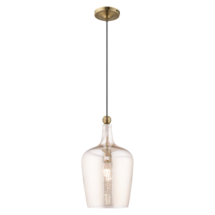 ##Antique Hardware## 1 Light Antique Brass Single Pendant