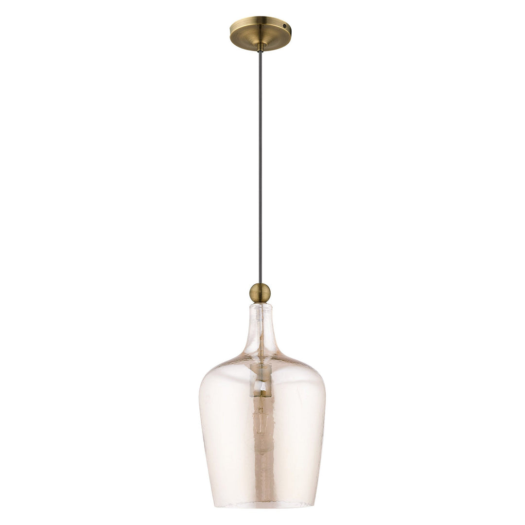 ##Antique Hardware## 1 Light Antique Brass Single Pendant