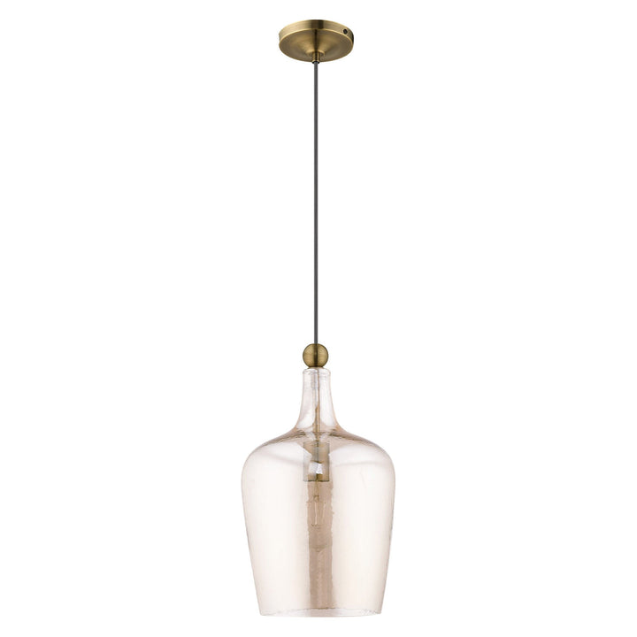 ##Antique Hardware## 1 Light Antique Brass Single Pendant