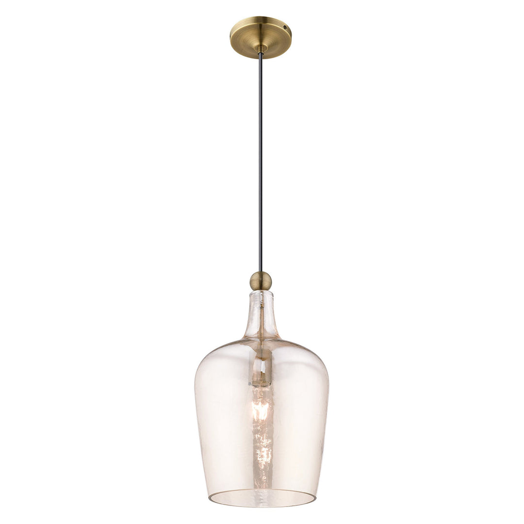 ##Antique Hardware## 1 Light Antique Brass Single Pendant
