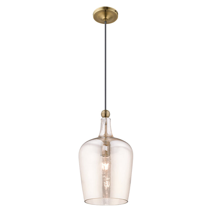 ##Antique Hardware## 1 Light Antique Brass Single Pendant