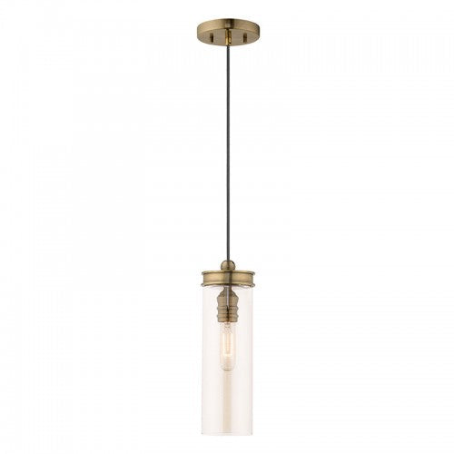 ##Antique Hardware## 1 Light Antique Brass Single Pendant