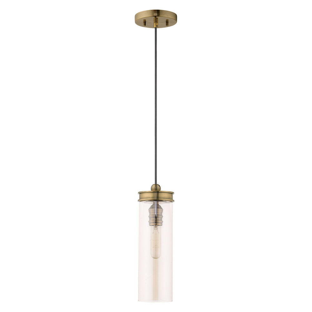 ##Antique Hardware## 1 Light Antique Brass Single Pendant