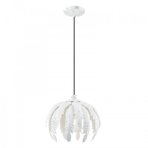 Antique Hardware 1 Light Antique White Single Pendant Pendant