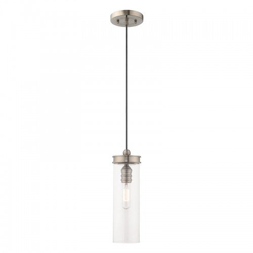 ##Antique Hardware## 1 Light Brushed Nickel Single Pendant