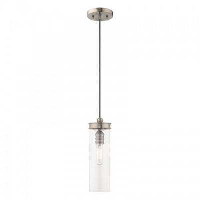 Antique Hardware 1 Light Brushed Nickel Single Pendant Pendant