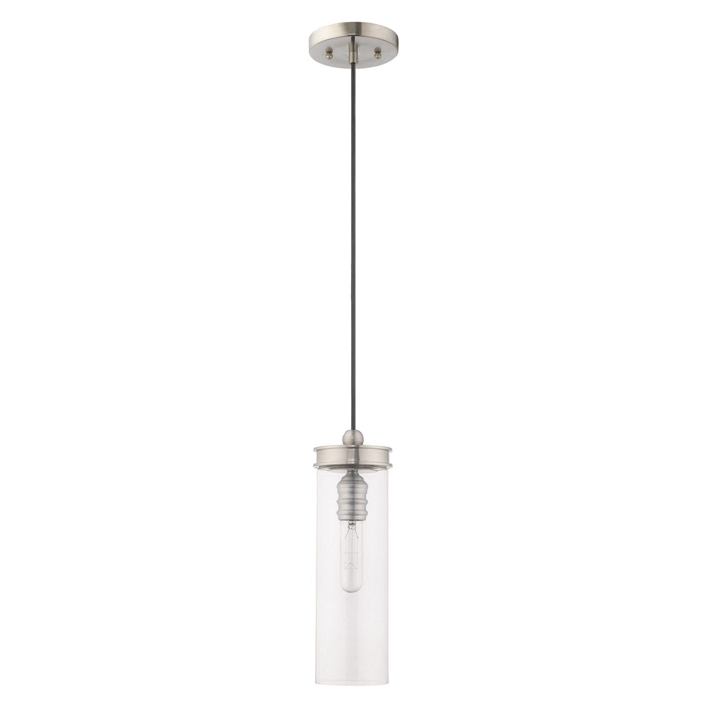 ##Antique Hardware## 1 Light Brushed Nickel Single Pendant