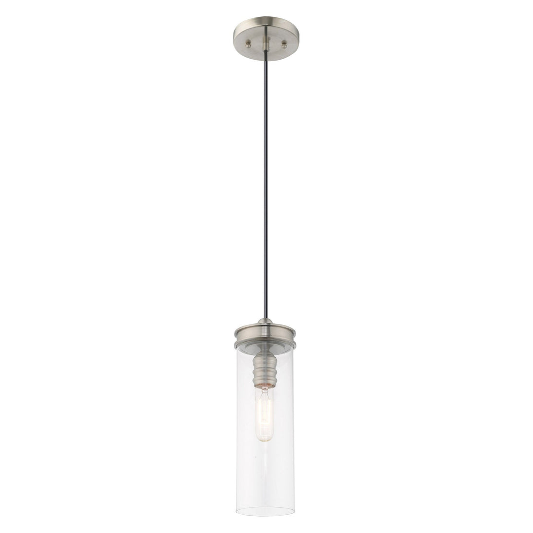 ##Antique Hardware## 1 Light Brushed Nickel Single Pendant