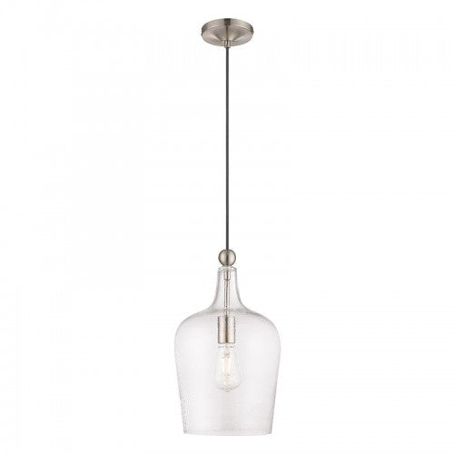 ##Antique Hardware## 1 Light Brushed Nickel Single Pendant