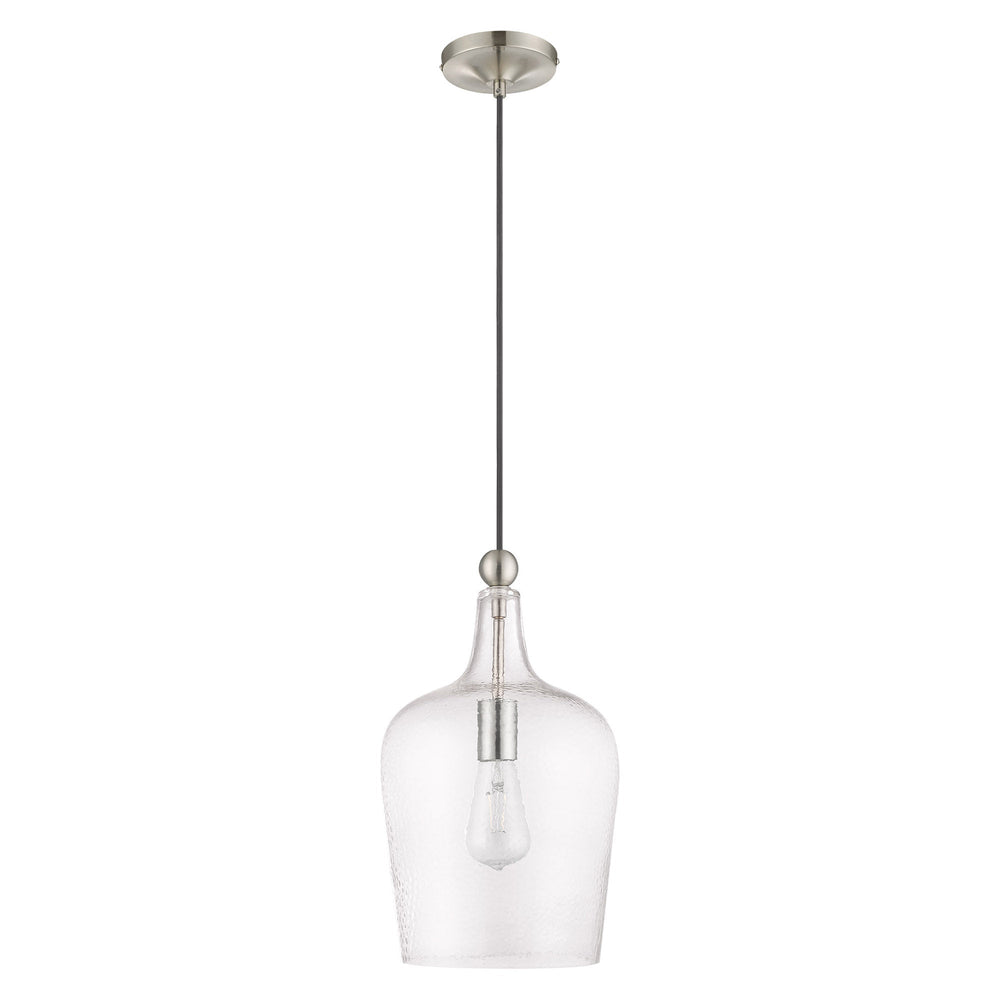 ##Antique Hardware## 1 Light Brushed Nickel Single Pendant