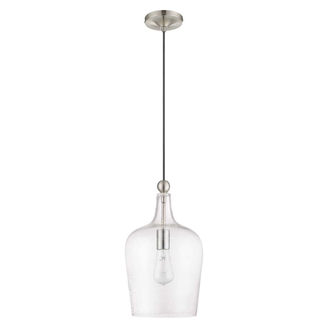 ##Antique Hardware## 1 Light Brushed Nickel Single Pendant