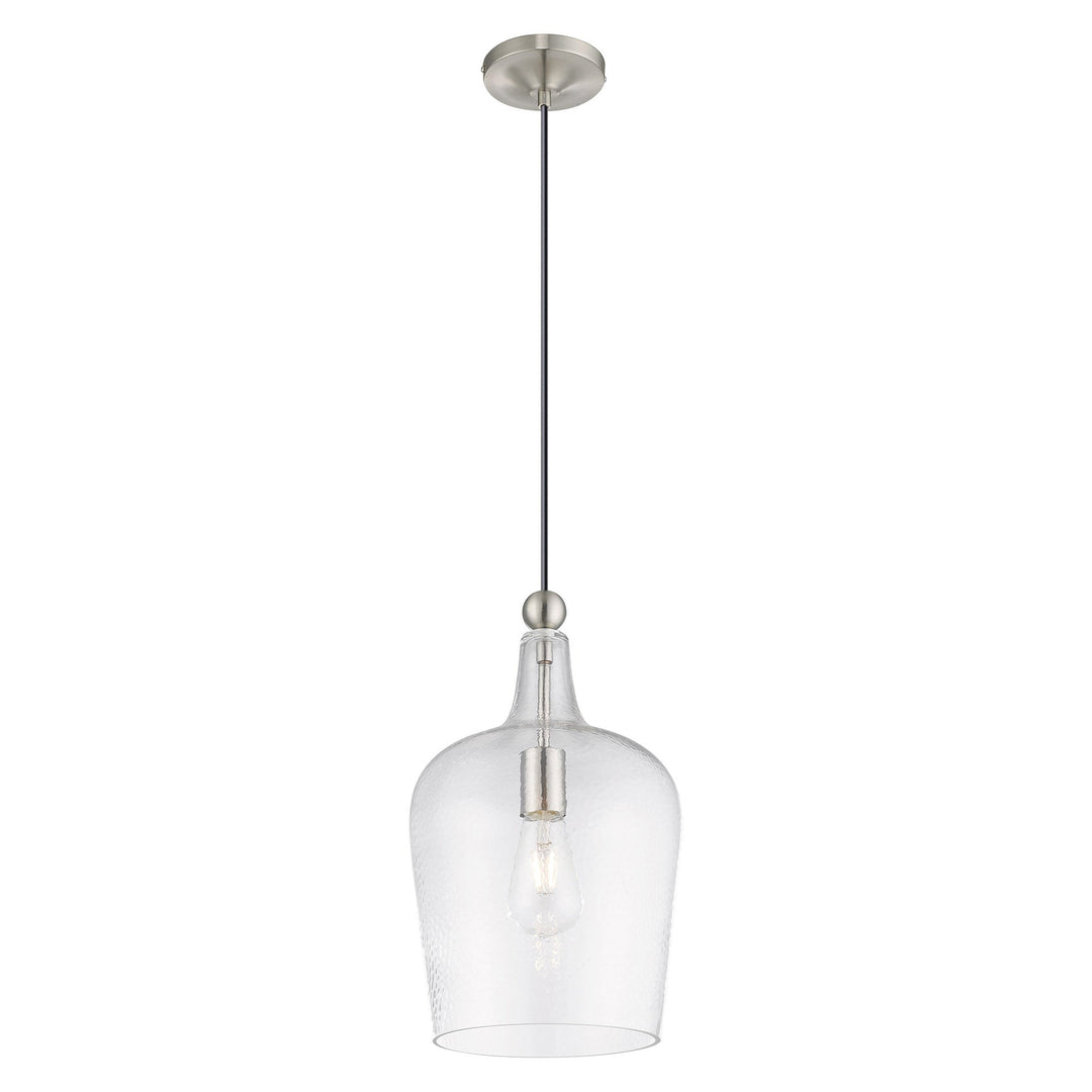 ##Antique Hardware## 1 Light Brushed Nickel Single Pendant
