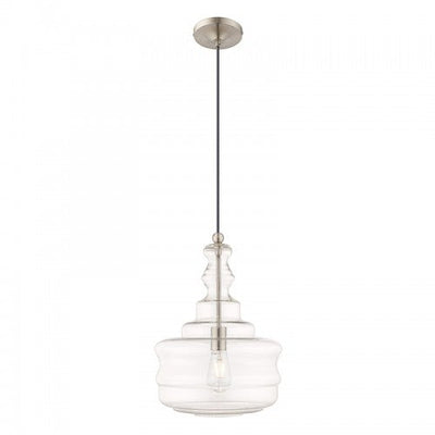 Antique Hardware 1 Light Brushed Nickel Single Pendant Pendant