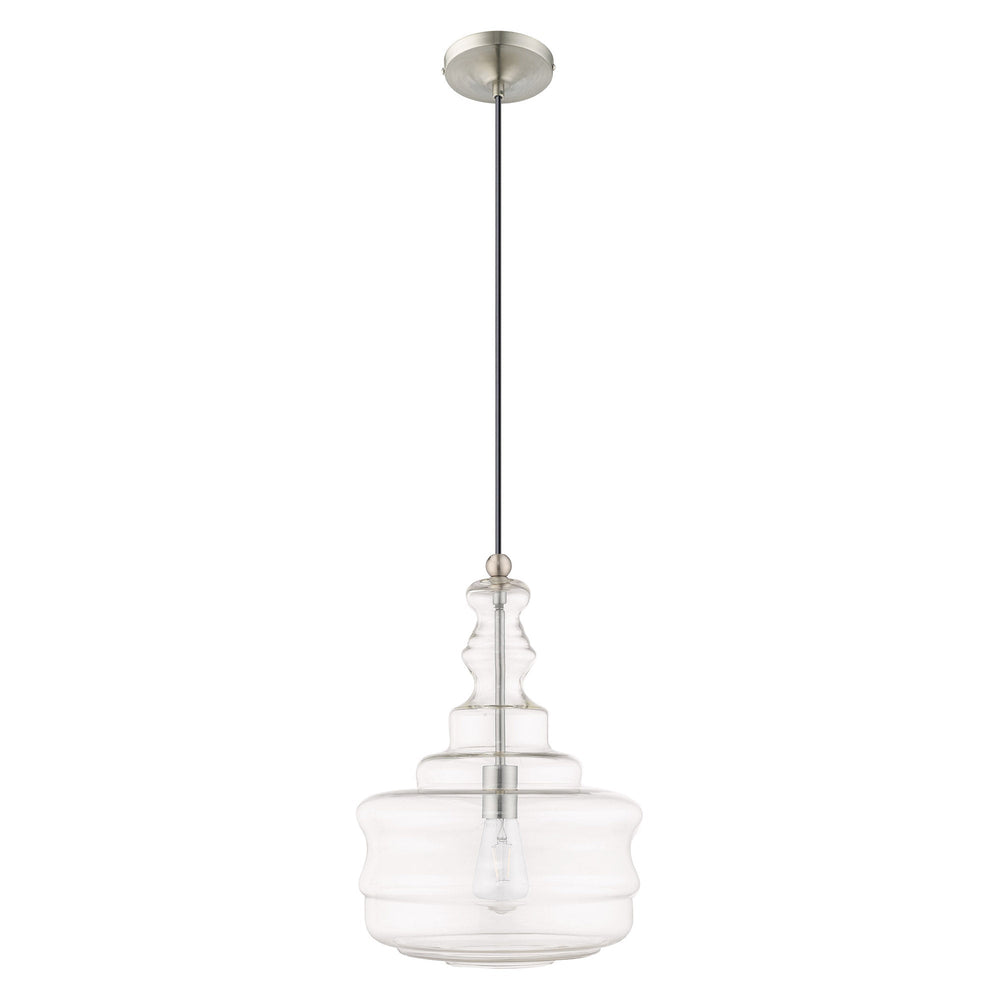 ##Antique Hardware## 1 Light Brushed Nickel Single Pendant