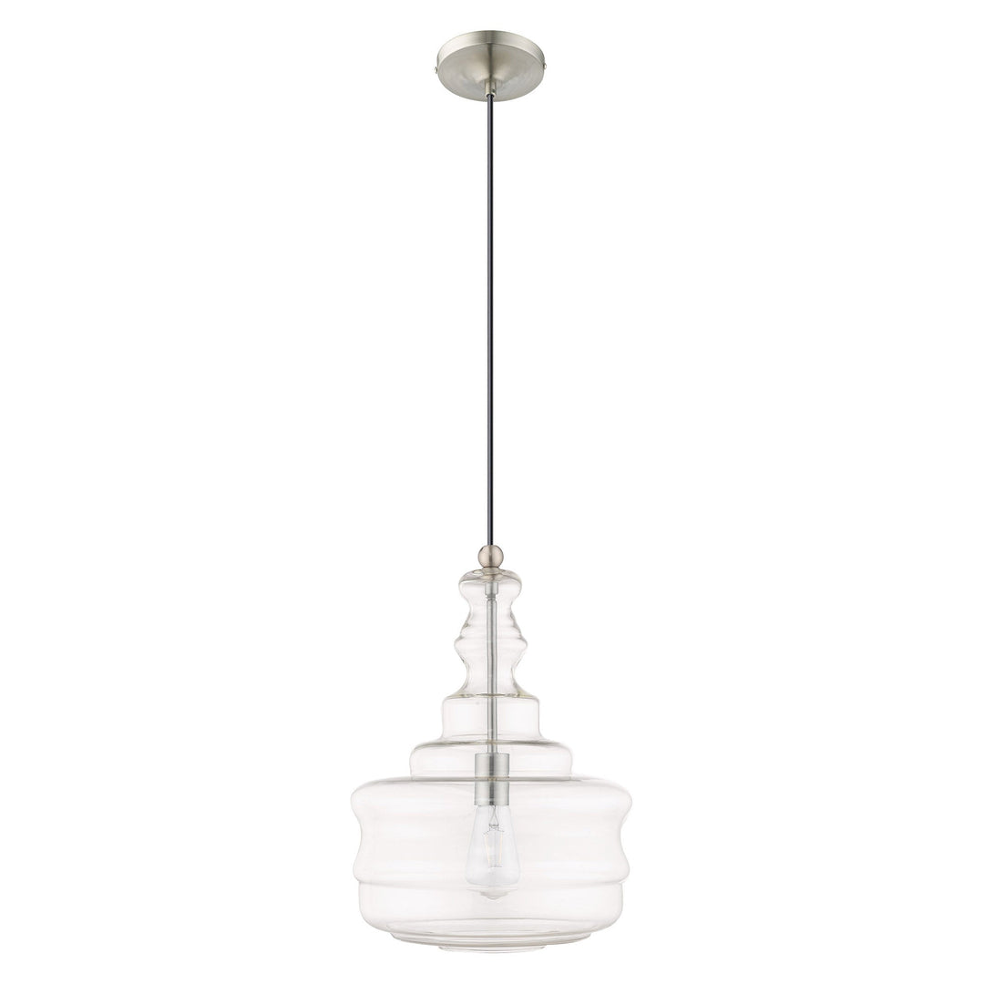 ##Antique Hardware## 1 Light Brushed Nickel Single Pendant