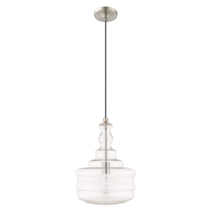 ##Antique Hardware## 1 Light Brushed Nickel Single Pendant