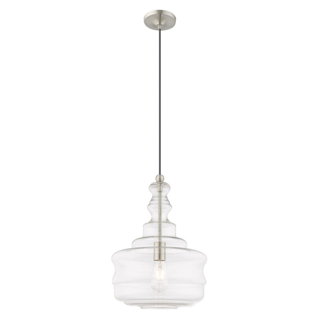##Antique Hardware## 1 Light Brushed Nickel Single Pendant