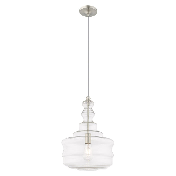 ##Antique Hardware## 1 Light Brushed Nickel Single Pendant