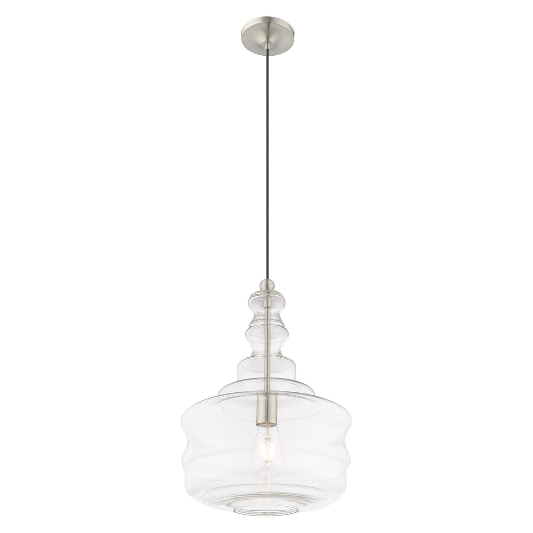##Antique Hardware## 1 Light Brushed Nickel Single Pendant