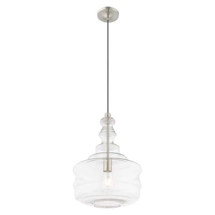 ##Antique Hardware## 1 Light Brushed Nickel Single Pendant
