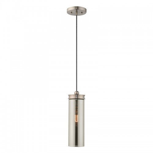 Antique Hardware 1 Light Brushed Nickel Single Pendant Pendant