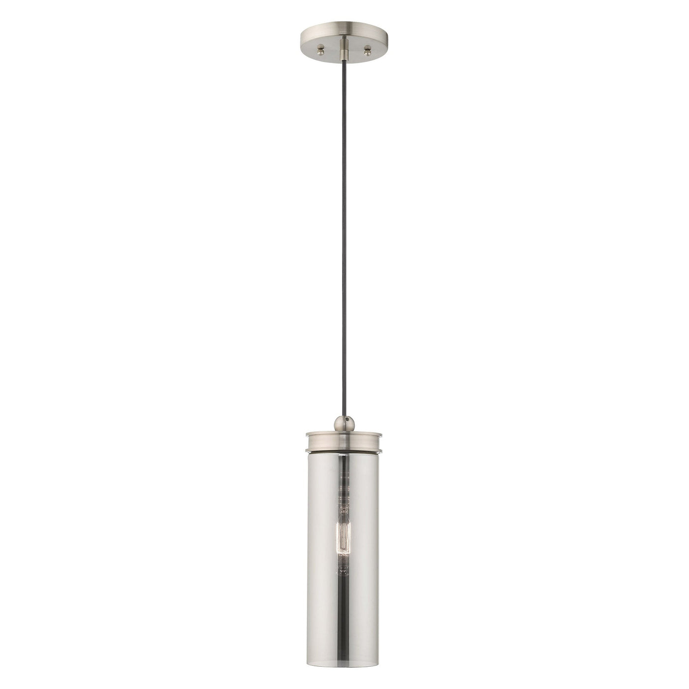 Antique Hardware 1 Light Brushed Nickel Single Pendant Pendant