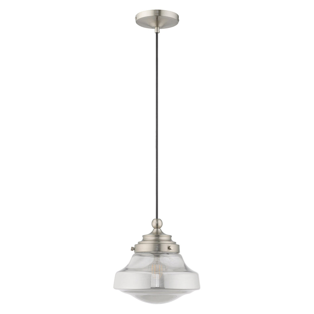 ##Antique Hardware## 1 Light Brushed Nickel Single Pendant