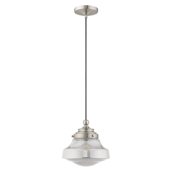 ##Antique Hardware## 1 Light Brushed Nickel Single Pendant