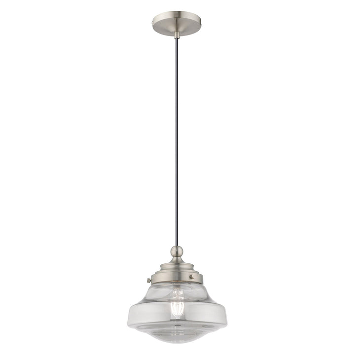 ##Antique Hardware## 1 Light Brushed Nickel Single Pendant