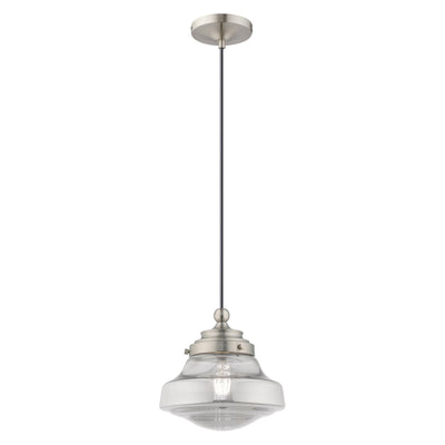 Antique Hardware 1 Light Brushed Nickel Single Pendant Pendant