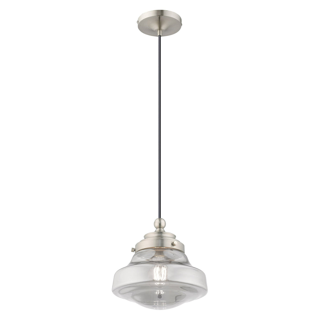 ##Antique Hardware## 1 Light Brushed Nickel Single Pendant
