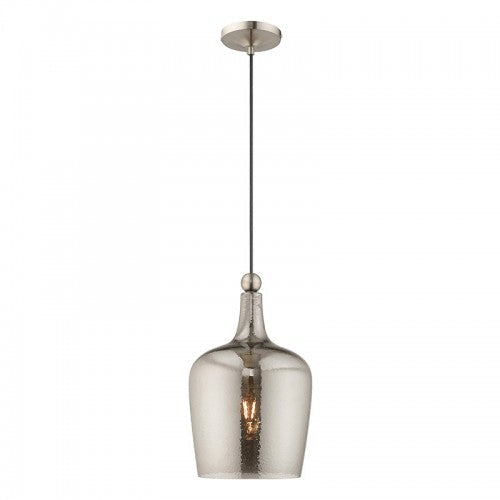 ##Antique Hardware## 1 Light Brushed Nickel Single Pendant