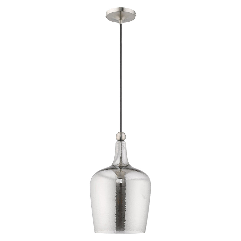 ##Antique Hardware## 1 Light Brushed Nickel Single Pendant