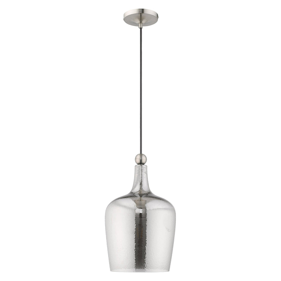 ##Antique Hardware## 1 Light Brushed Nickel Single Pendant