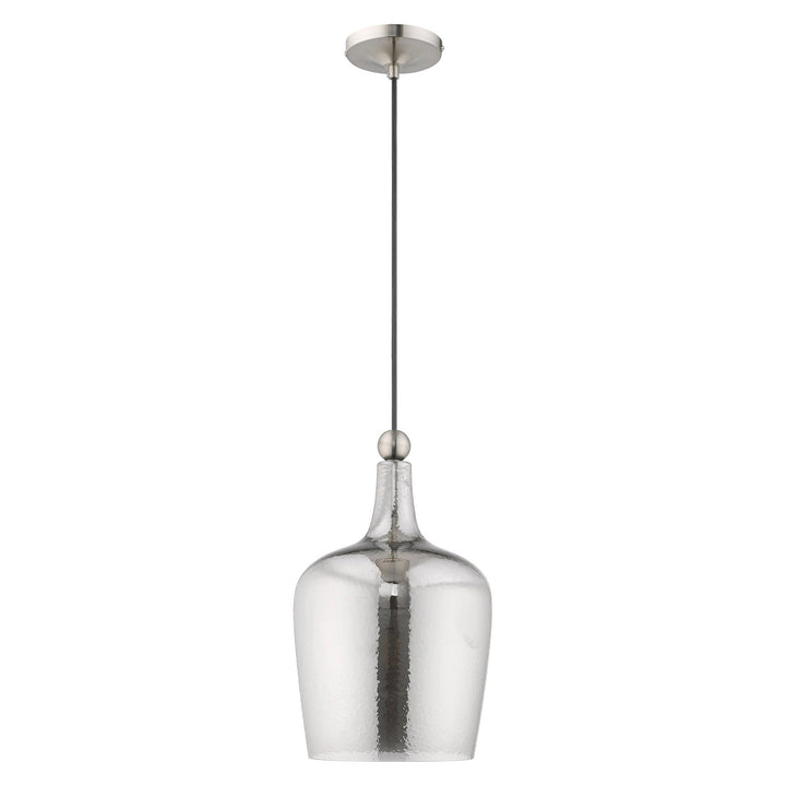 ##Antique Hardware## 1 Light Brushed Nickel Single Pendant