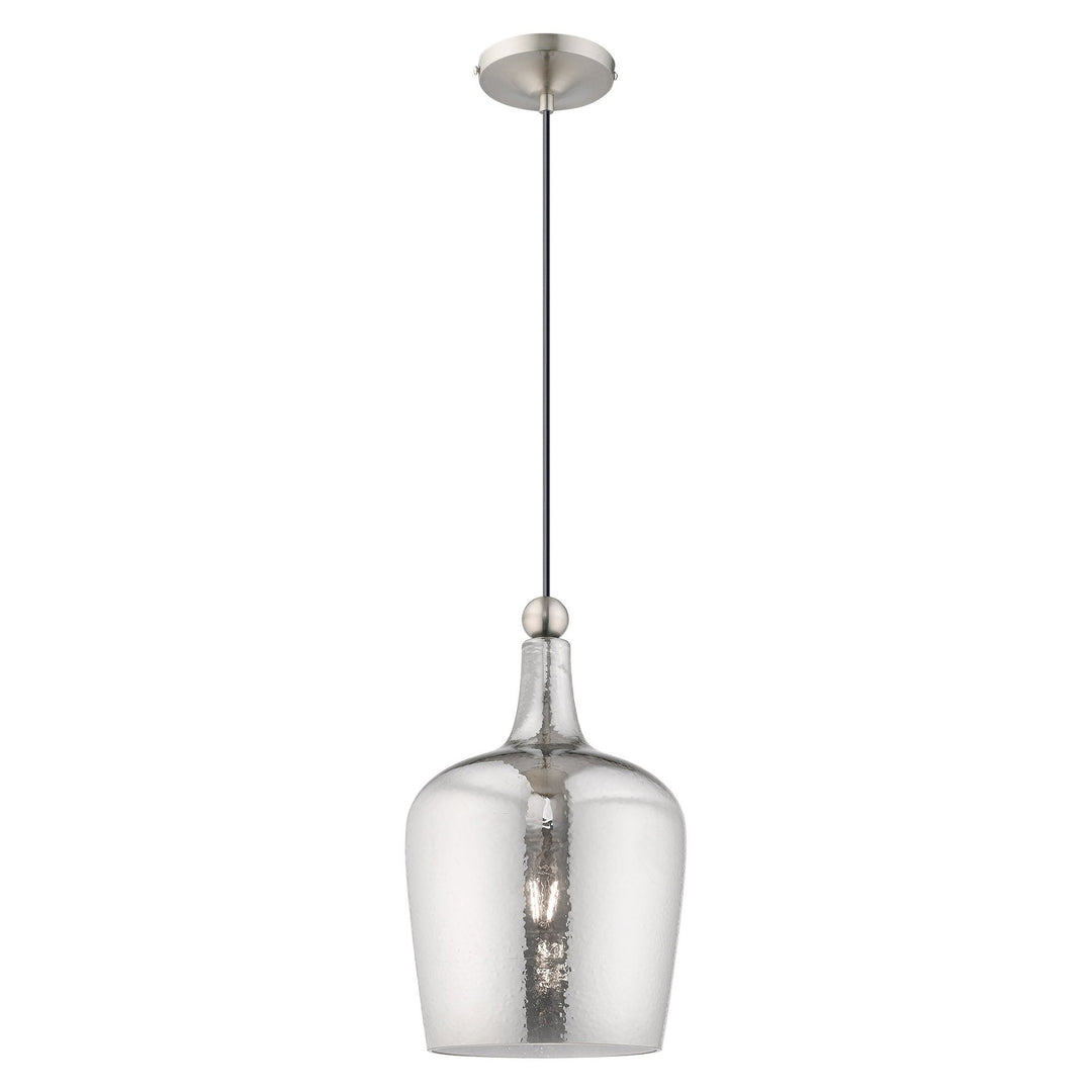 ##Antique Hardware## 1 Light Brushed Nickel Single Pendant