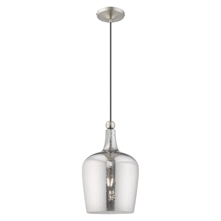 ##Antique Hardware## 1 Light Brushed Nickel Single Pendant