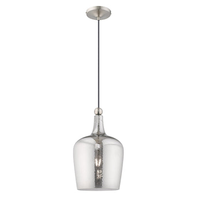 Antique Hardware 1 Light Brushed Nickel Single Pendant Pendant