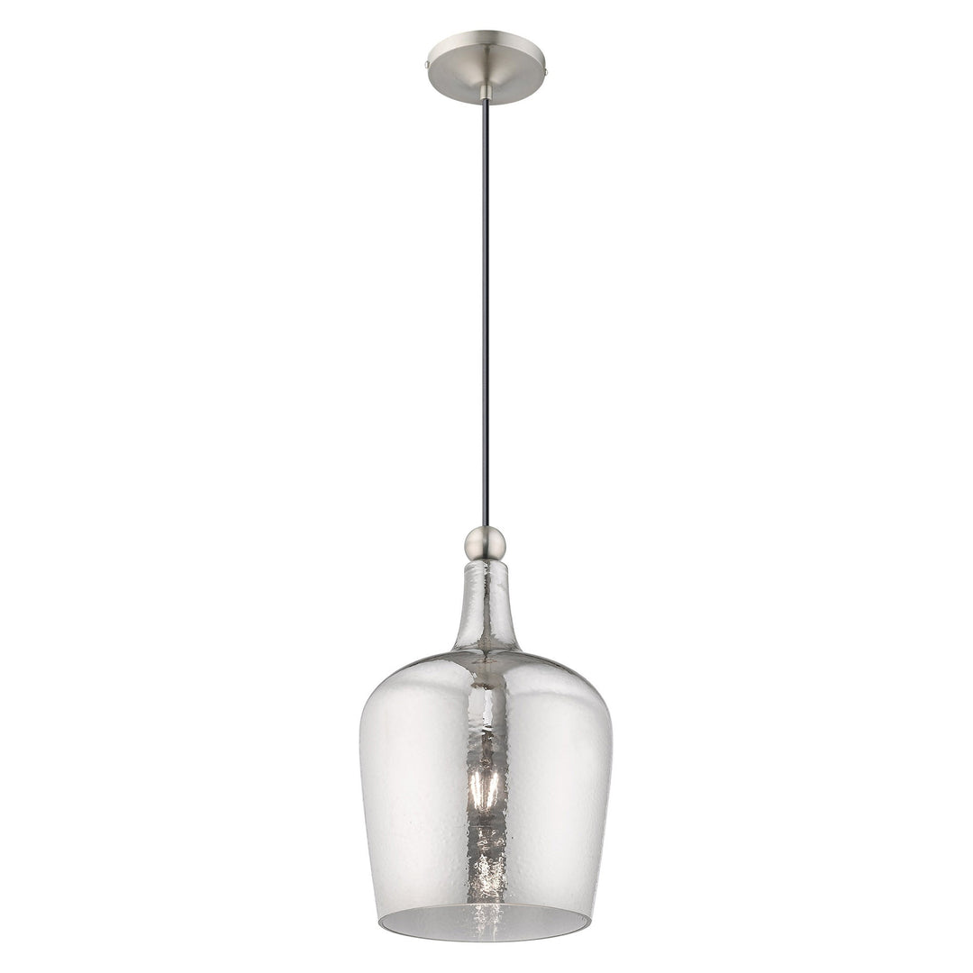 ##Antique Hardware## 1 Light Brushed Nickel Single Pendant