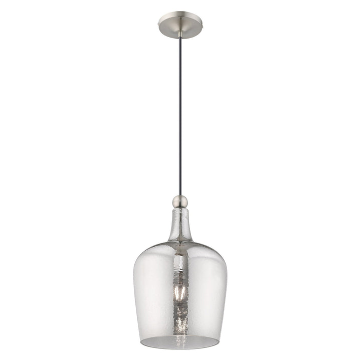 ##Antique Hardware## 1 Light Brushed Nickel Single Pendant