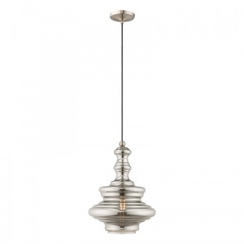 Antique Hardware 1 Light Brushed Nickel Single Pendant Pendant