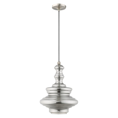 Antique Hardware 1 Light Brushed Nickel Single Pendant Pendant