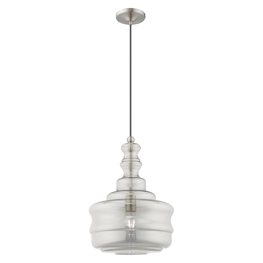 Antique Hardware 1 Light Brushed Nickel Single Pendant Pendant