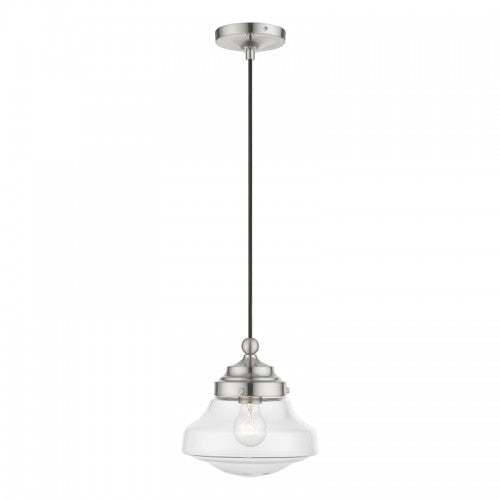 Antique Hardware 1 Light Brushed Nickel Mini Pendant Pendant